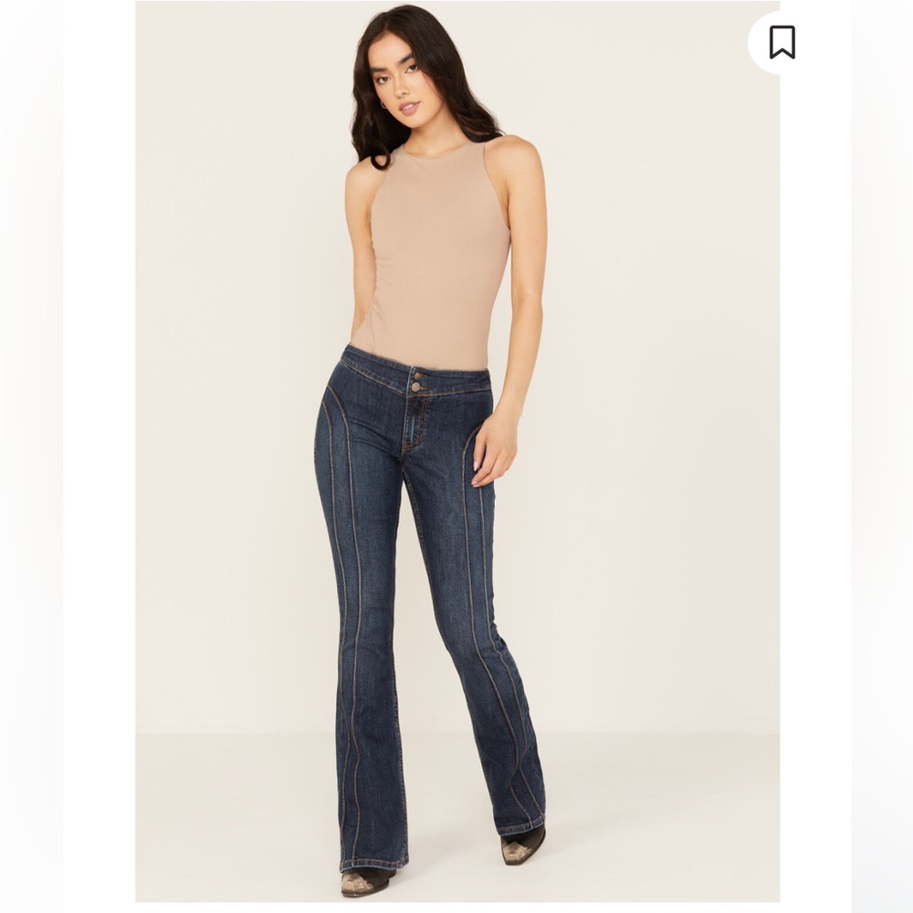 Women's Blue Flared Jeans